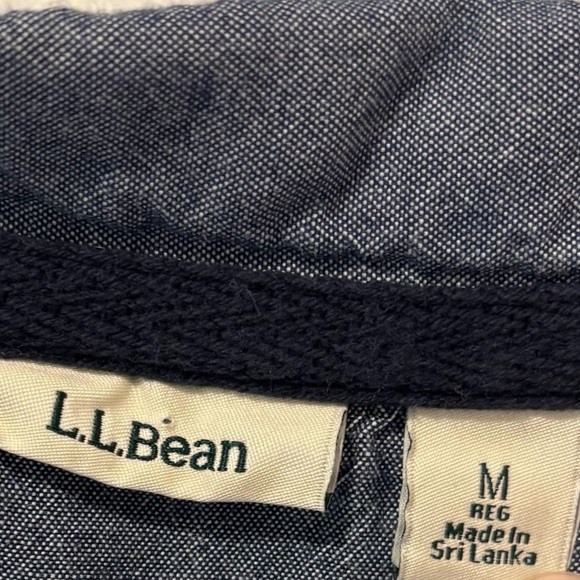 L.L. Bean Rugby Pullover Sweater Beach Glass Teal Aqua Henley Outdoor Preppy - Picture 5 of 12